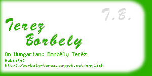 terez borbely business card